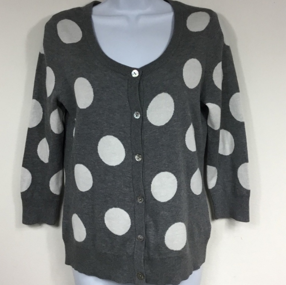 MADISON POLKA DOT CARDIGAN SWEATER